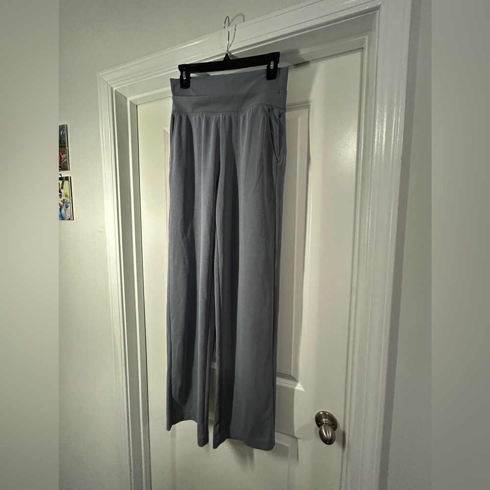 Athleta Tencel Seasoft Wide Leg Pants with Pockets- Coastline Blue